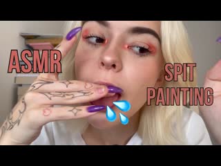 asmr nas spit painting visible spit